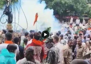 रायपुर में सियासी घमासान: भाजपा का कांग्रेस मुख्यालय घेराव, आमने-सामने आए कार्यकर्ता; पुलिस ने छोड़े आंसू गैस के गोले और वाटर कैनन