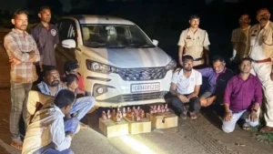 शिक्षक की शराब तस्करी गैंग: अर्टिगा कार से 160 पाव शराब जब्त, संकुल समन्वयक शिक्षक समेत 7 आरोपी गिरफ्तार