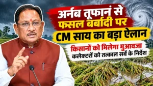अर्नब तूफान से फसल बर्बादी पर CM साय का बड़ा ऐलान; किसानों को मिलेगा मुआवजा, कलेक्टरों को तत्काल सर्वे के निर्देश