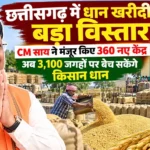 छत्तीसगढ़ में धान खरीदी का बड़ा विस्तार: CM साय ने मंजूर किए 360 नए केंद्र, अब 3,100 जगहों पर बेच सकेंगे किसान धान